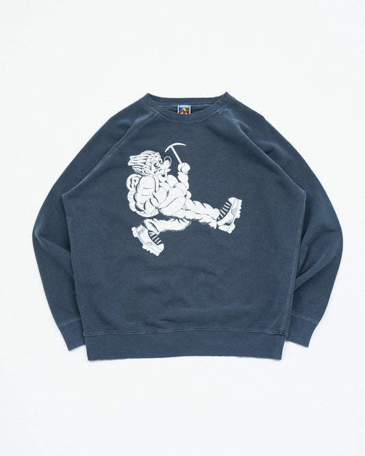 Wayne Raglan Sleeve Sweatshirt - Blue Corn