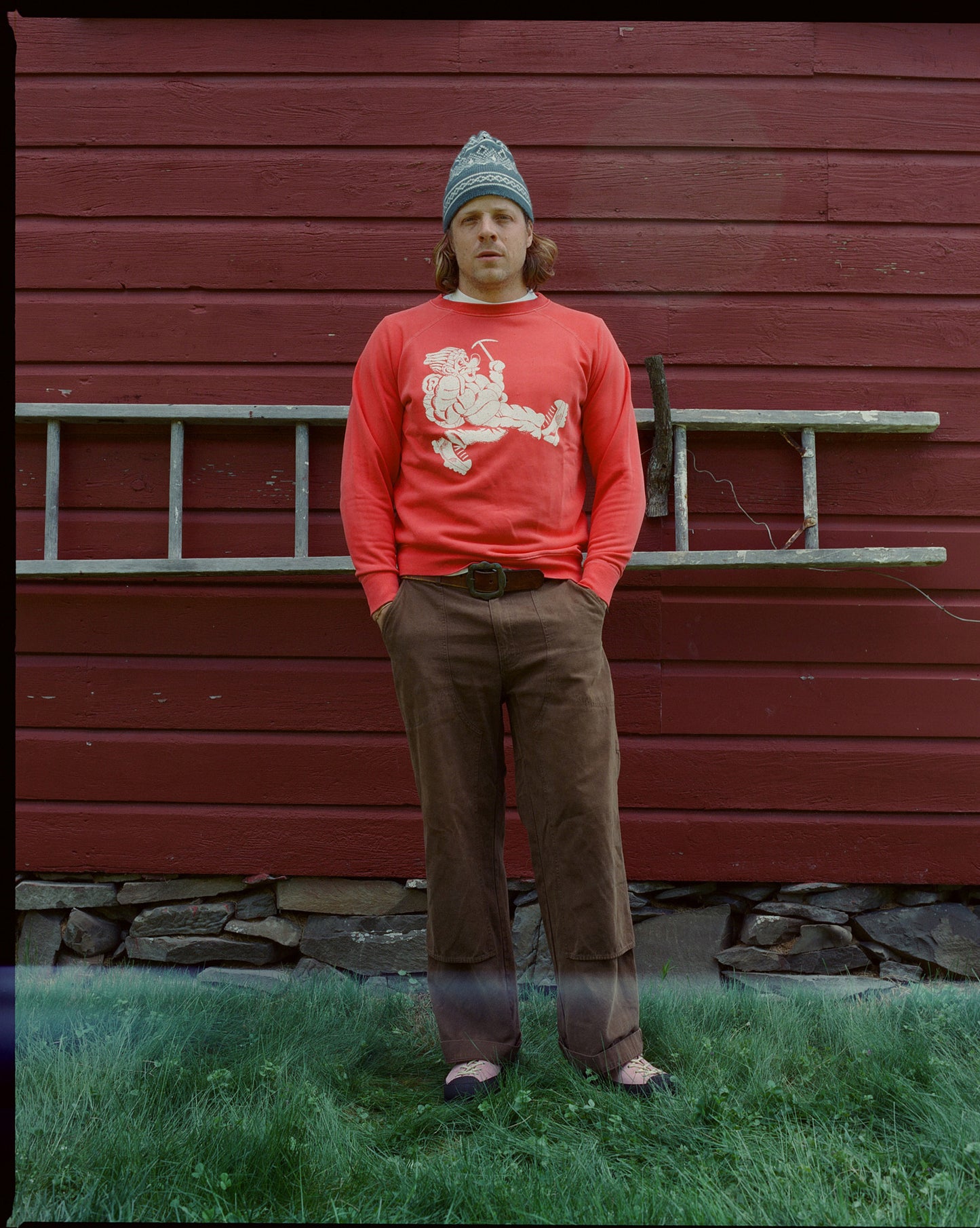 Wayne Raglan Sleeve Sweatshirt - Tomato