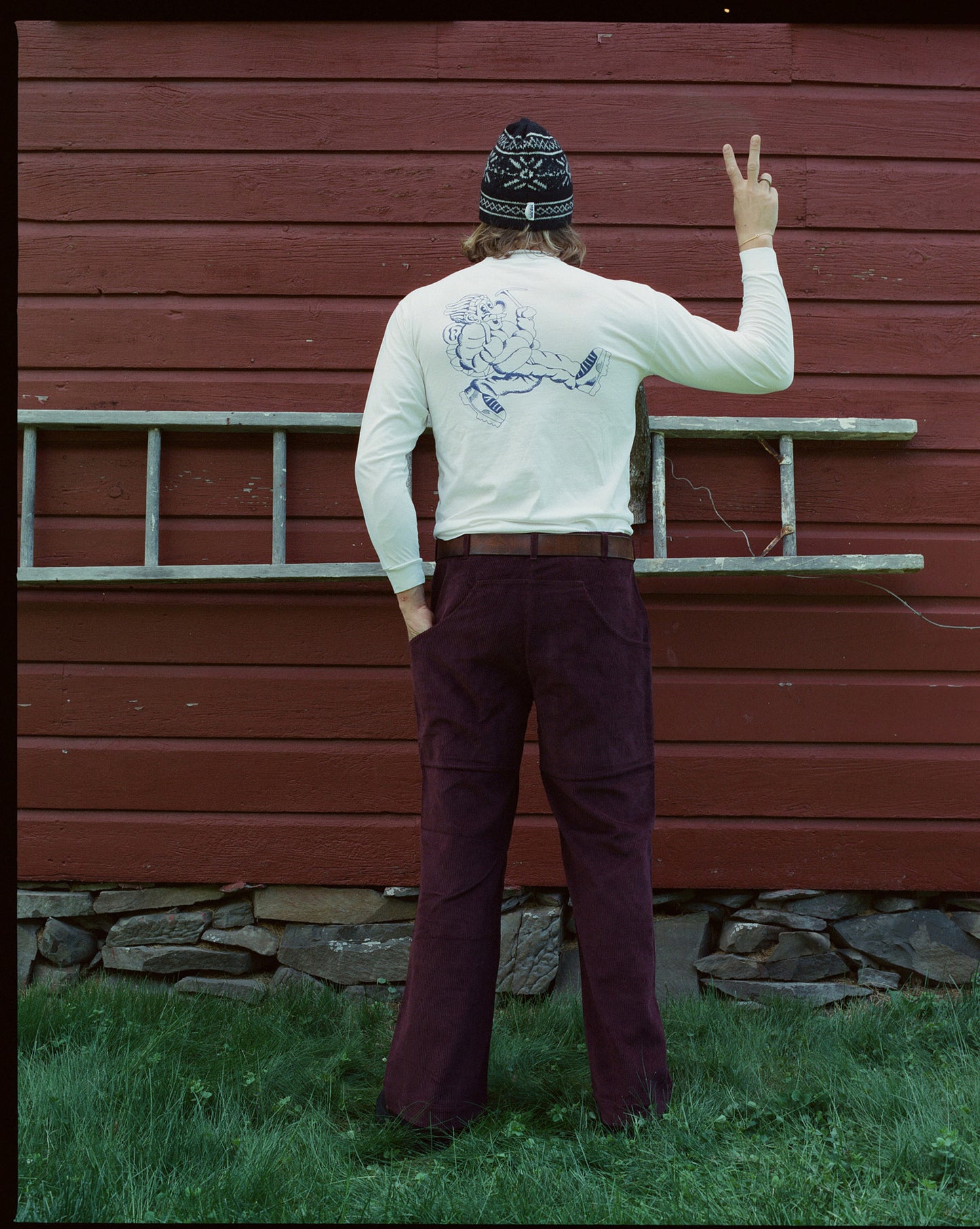 Garage Shop Long Sleeve Tee - Milk