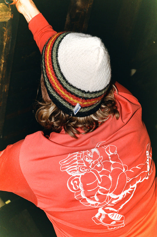 Garage Shop Long Sleeve Tee - Tomato
